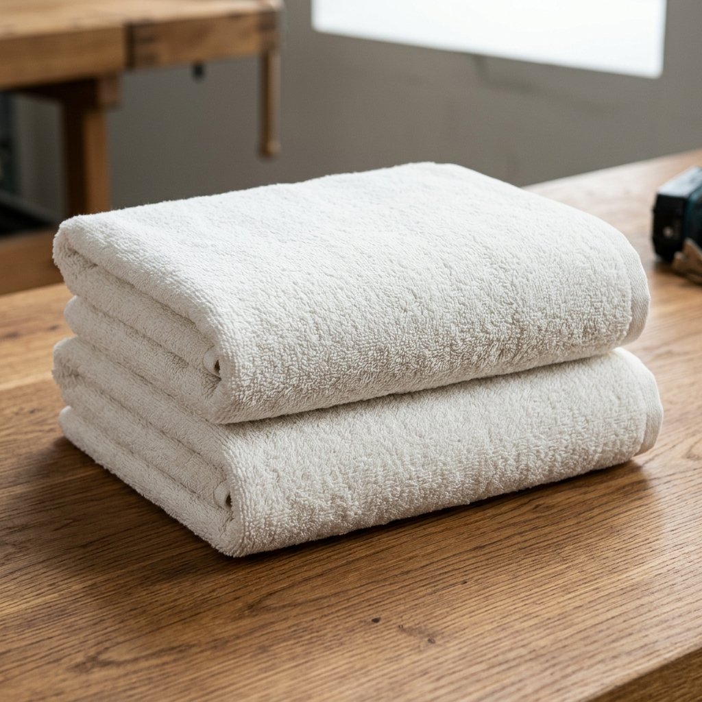 Badehåndkle sett – 2 stk, Naturhvit